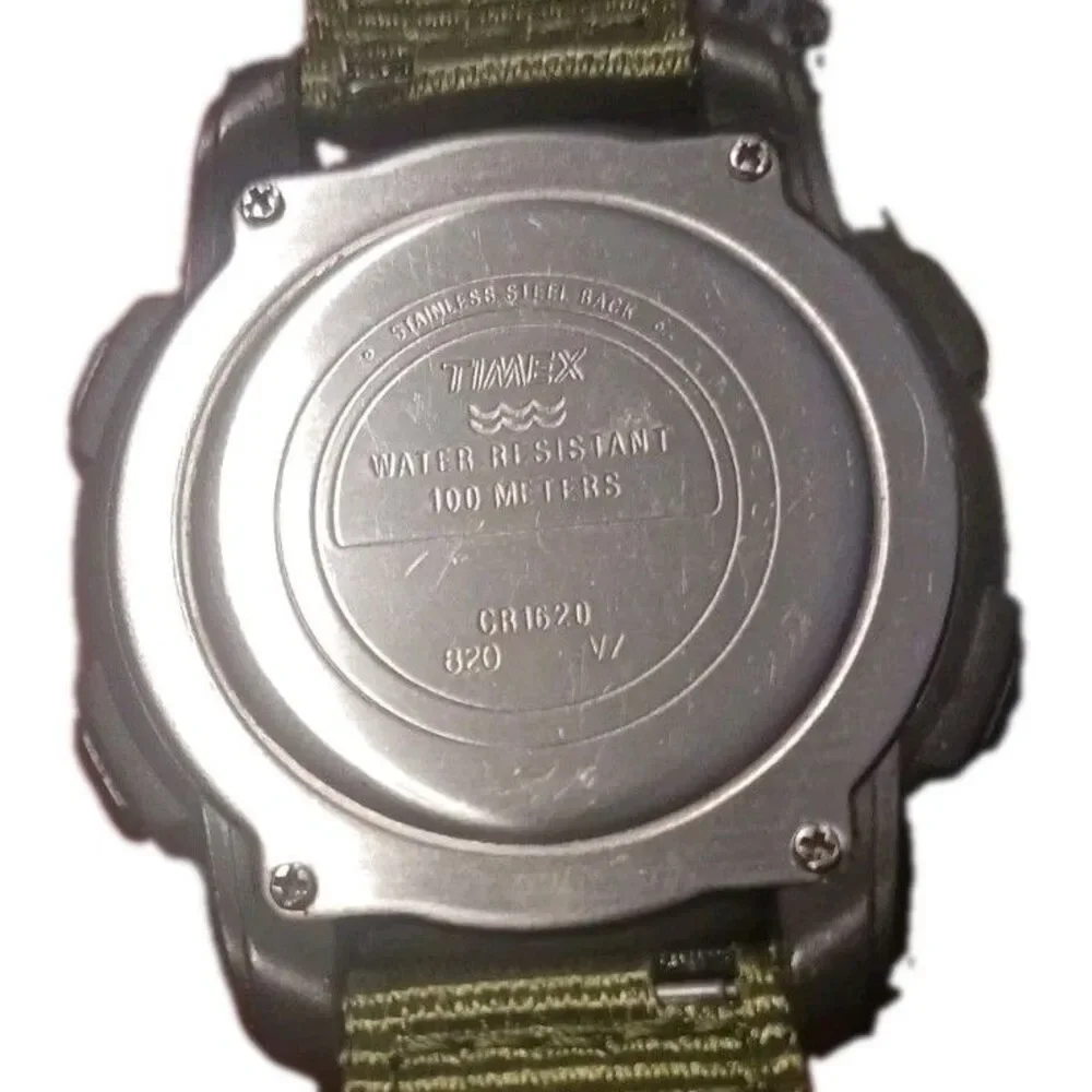 Timex Expedition Digital Compass Indiglo 820 New Band New Battery